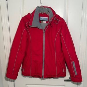 Black Dot Women's Red Ski Jacket, Size Medium